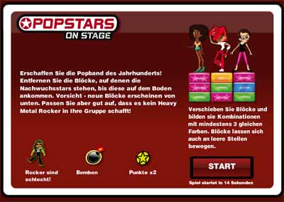 Popstars Online Spiel